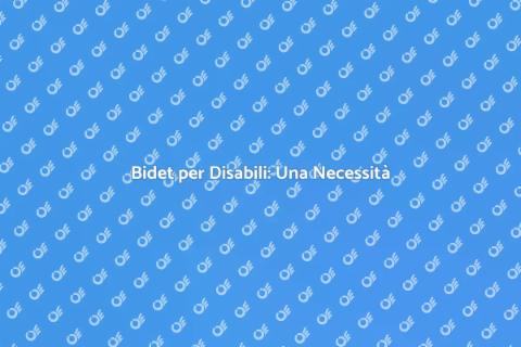 Sostituire Bidet Tradizionale per Disabili