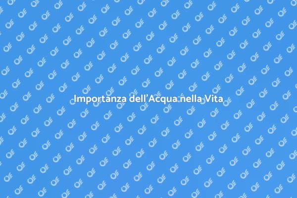 Caratteristiche Fondamentali dell'Acqua