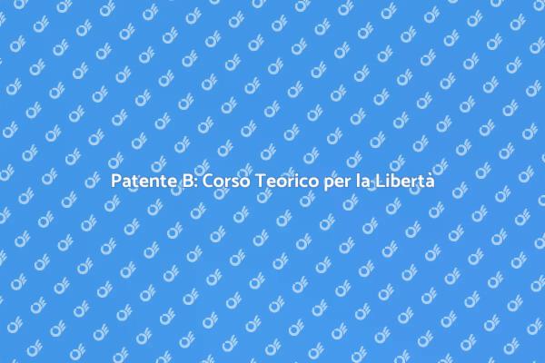 Ottieni la Patente B e Guida Libero