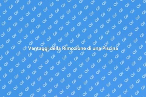 Rimozione Piscina per Ristrutturazione