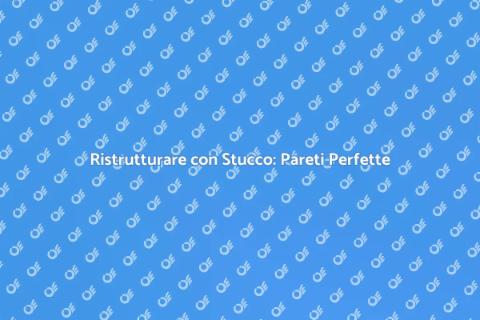 Livellare la Parete con lo Stucco