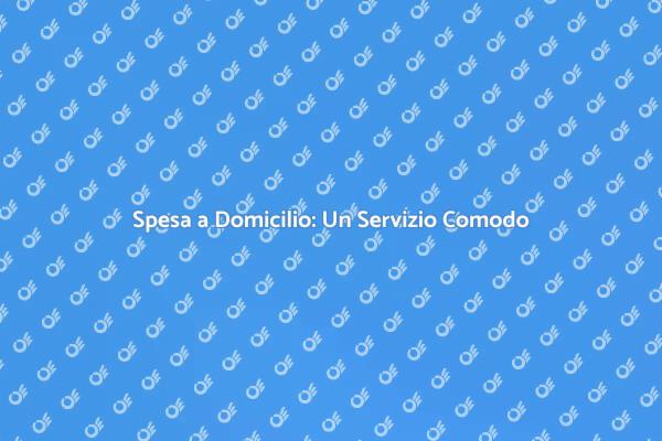 Scopri la Spesa a Domicilio!