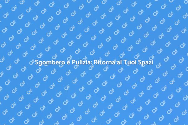 Sgombero e Pulizia per una Casa Ordinata