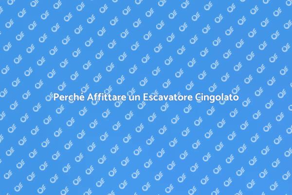 Escavatore Cingolato: Scelta Intelligente