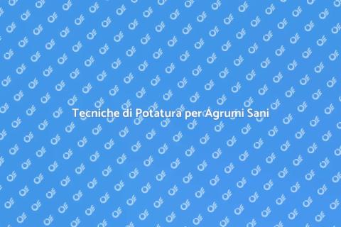 Potatura Corretta Agrumi per Salute