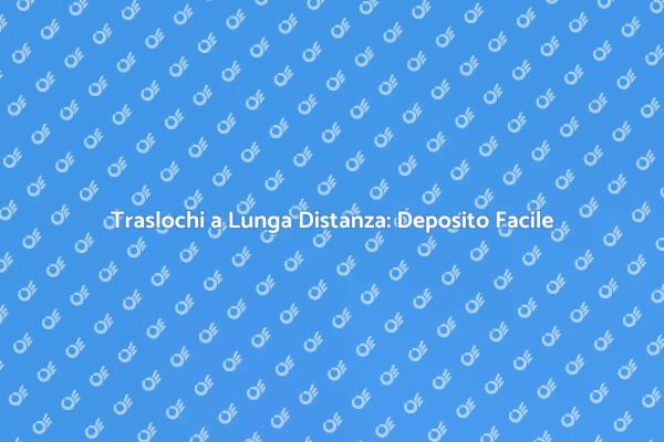 Deposito Intelligente per Traslochi