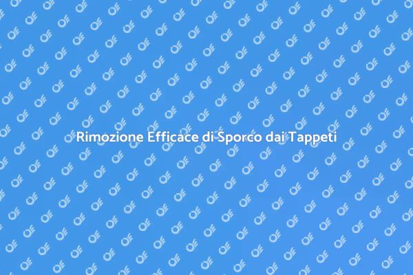 Tappeti Puliti con Ultrasuoni Efficaci