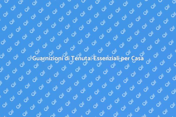 Manutenzione Casa: Guarnizioni di Tenuta