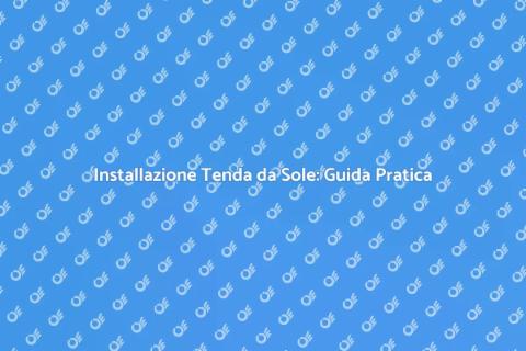 Tenda da Sole: Comfort e Stile Esterno
