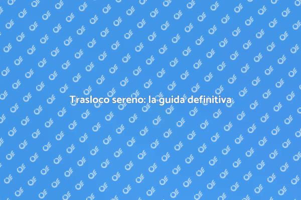 Guida al trasloco senza stress