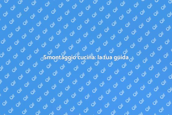 Ristrutturazione: smontare la cucina