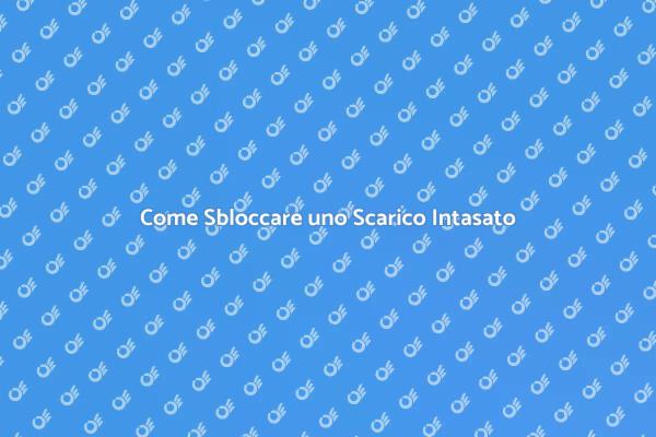 Sbloccare Scarico Intasato in Casa