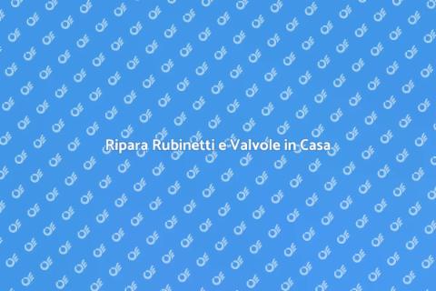 Riparazione Rubinetti e Valvole Facile