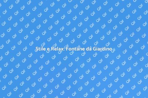 Fontana da Giardino Moderna: Stile Unico