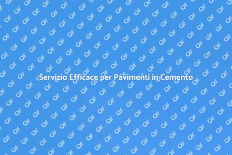 Pulizia a Secco per Pavimenti in Cemento