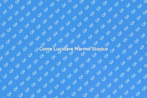 Lucidare Marmo per Palazzo Storico