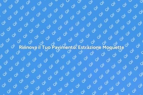 Estrazione Moquette e Ristrutturazione