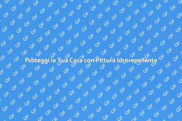 Valorizza gli Esterni con Pittura Idrorepellente