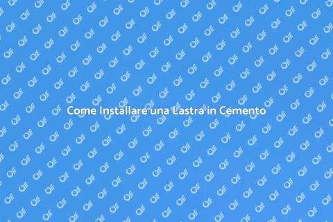 Installare Lastra Esterno in Cemento