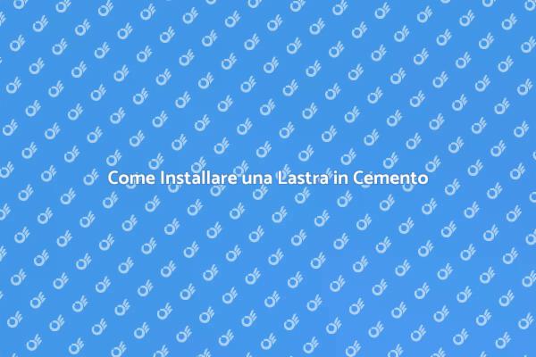 Installazione di Lastre Esterne in Cemento