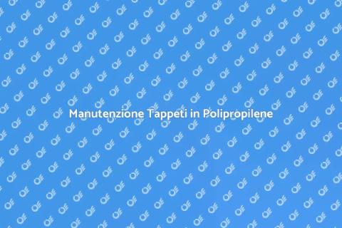 Pulizia Tappeti in Polipropilene