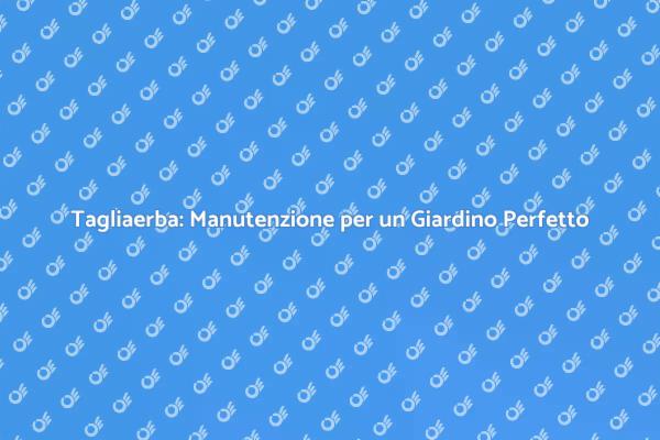 Manutenzione Efficace per il Tagliaerba