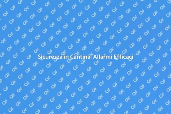 Sicurezza per la Cantina: Scopri di Più