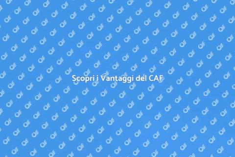 Vantaggi della Consulenza CAF