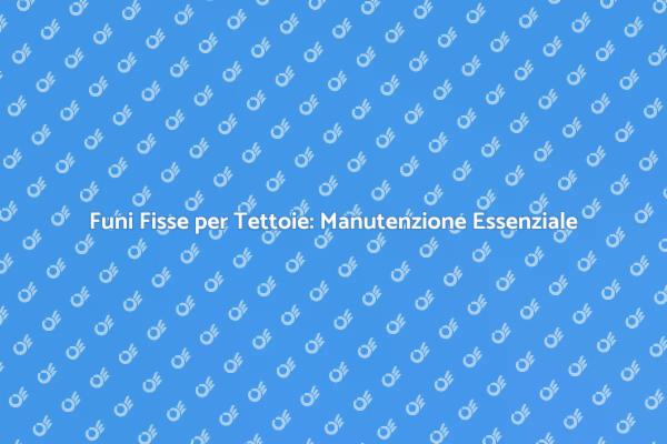 Manutenzione Funzionale delle Tettoie