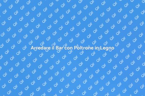 Poltrona in Legno per Arredamento Bar