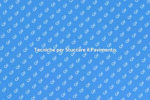Stuccare il Pavimento del Bagno