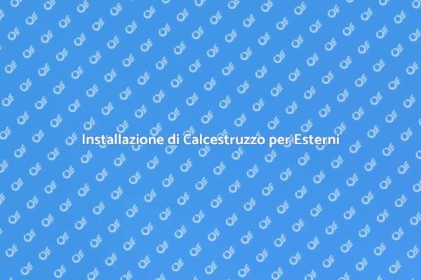 Calcestruzzo: Fondamenta per Esterni