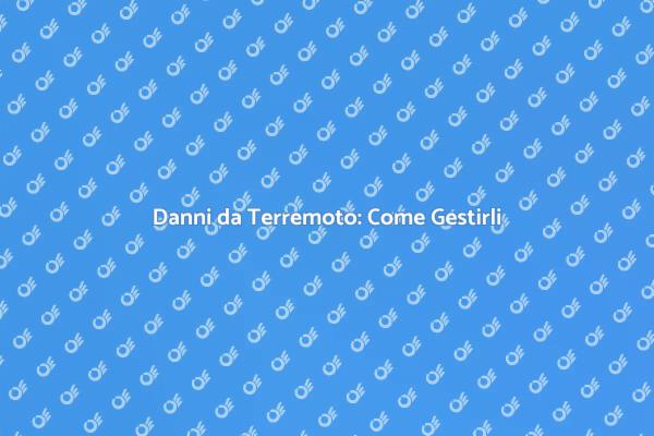Come Affrontare i Danni da Terremoto