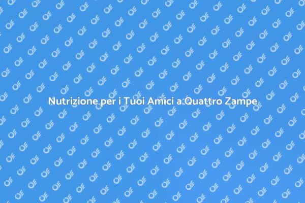 Alimentazione Sana per Animali Domestici