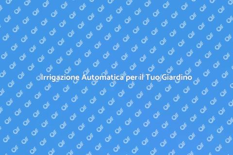 Programmatore Irrigazione per Giardini
