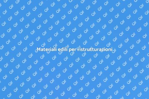 Fornitura materiali per edilizia