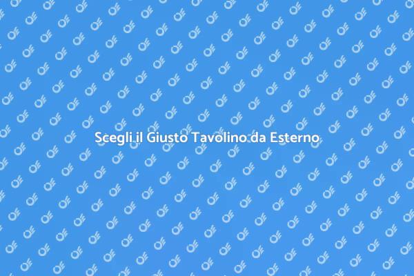 Trasforma il Tuo Giardino con un Tavolino
