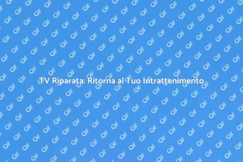 Riparazione Televisione: Ritorna a Vedere