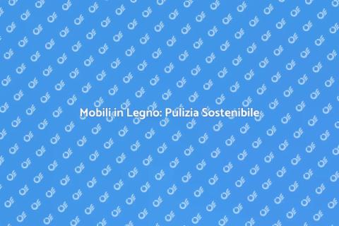 Pulizia Ecologica Mobili in Legno
