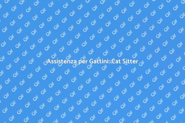 Cat Sitter: La Cura per i Gattini