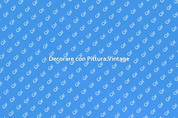 Riscopri la Pittura Murale Vintage