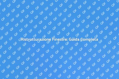 Restauro Finestre: Bellezza e Funzionalità