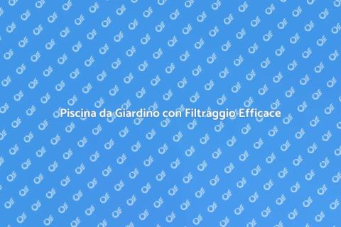 Costruzione Piscina con Filtraggio Cartuccia