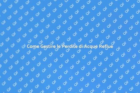 Perdita di Acque Reflue: Guida Pratica