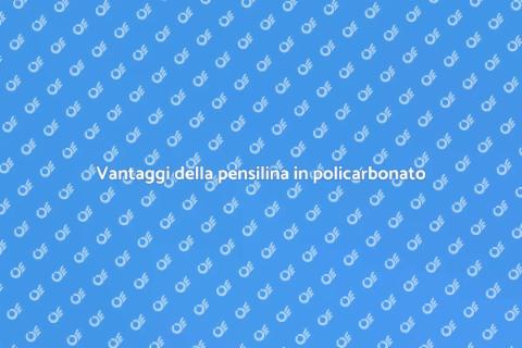 Pensilina in policarbonato trasparente