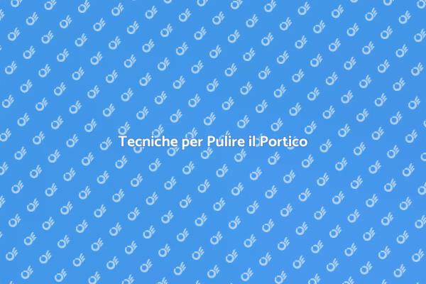 Pulizia Efficace del Portico