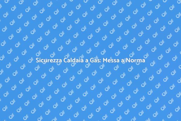 Caldaia a Gas: Normativa e Sicurezza