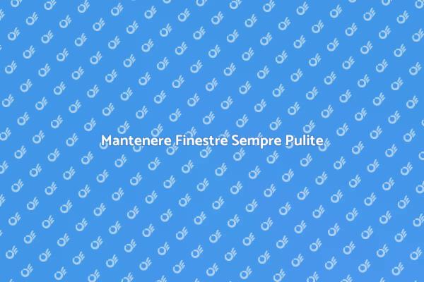 Finestre Pulite per una Casa Accogliente