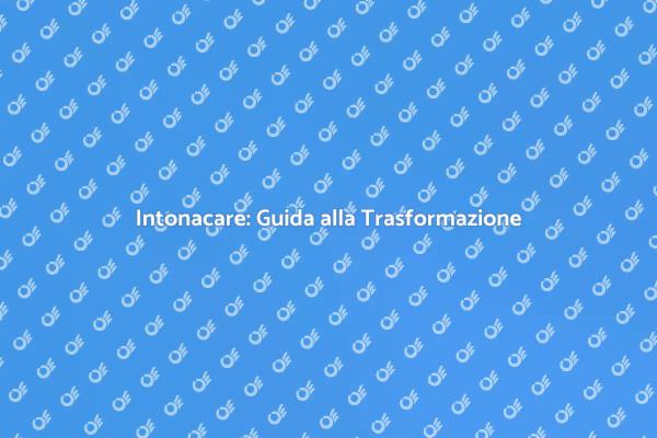Intonacare: Rinnova i Tuoi Spazi