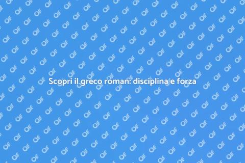 Lezione di greco roman per atleti